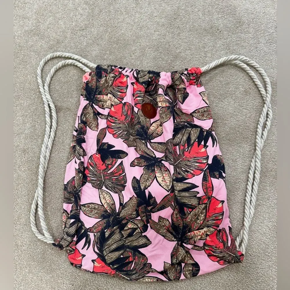 Maaji swim Pink Floral Drawstring Backpack